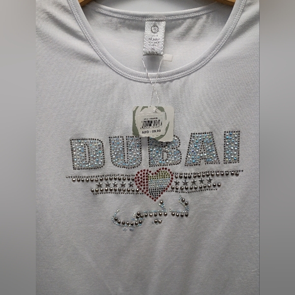 Zara White Dubai Graphic Muscle Tee - Picture 2 of 4